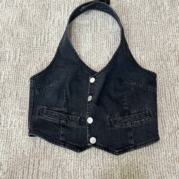 ROLLA'S Black Button-Front Tank Top - Picture 2 of 3